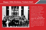 Invitation to Trickett Hall's 100th Birthday Celebration by Penn State Dickinson Law
